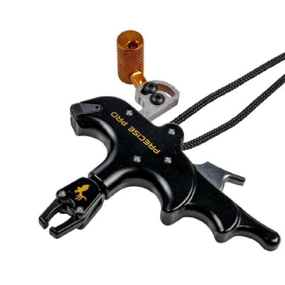 Trophy Ridge Precise Pro T-Handle Release, featuring a 4-finger design, smooth sear-style release mechanism, and torque-free performance for maximum accuracy.
