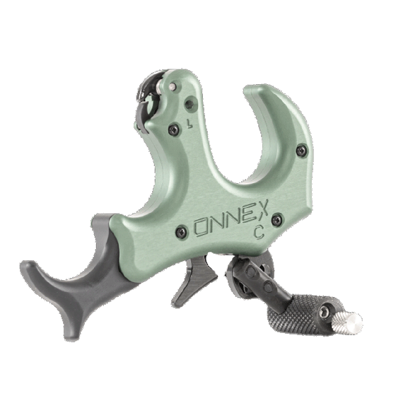 Stan OnneX Clicker Thumb release with click feedback, fastest firing mechanism, and customizable barrel extensions and finger attachments.
