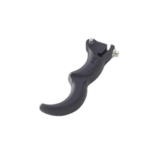Stan PerfeX 4-Finger Finger Module, finger extension for enhanced grip in archery, made from matte black anodized aluminum.
