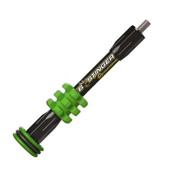 Bee Stinger Microhex Hunting Bow Stabilizer with wind-slicing micro-diameter design and Countervail technology.
