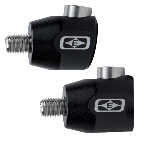 Easton Stabilizer Quick Detach Mount with 7075 aluminum housing and stainless steel locking barrels for secure stabilizer attachment.
