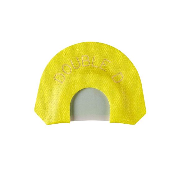 H.S. Strut Double D Premium Flex Diaphragm Turkey Call with two thin reeds for high-pitched hen yelps and clucks, offering comfort, durability, and consistent tone.

