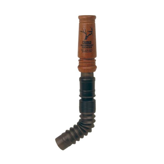 Primos Hardwood Grunter Deer Call with adjustable reed assembly for deep grunts and realistic bleats.

