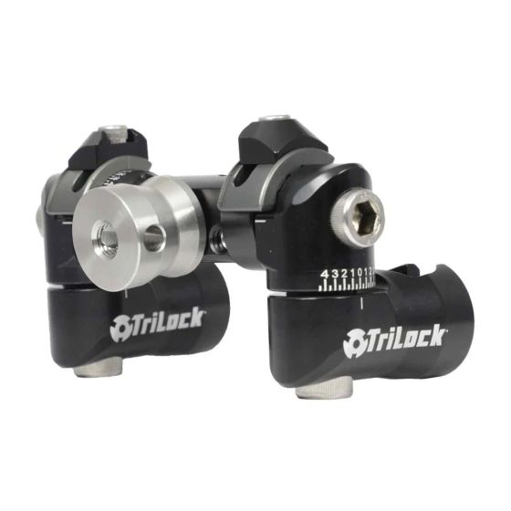 Axcel TriLock Adjustable V-Bar Mount with micro-adjustable angles and quick disconnect.
