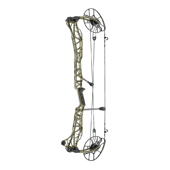 Mathews Lift XD compound bow, featuring Limb Shift™ Technology and ARC7™ Limb Technology for high-speed performance and precision for long-draw archers. Green Ambush